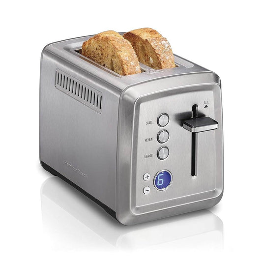 LX INDIA Electric Toaster Hamilton Beach 2 Slice Toaster with Extra-Wide Slots, Bagel Setting, Toast Boost, Slide-Out Crumb Tray, Auto-Shutoff & Cancel Button