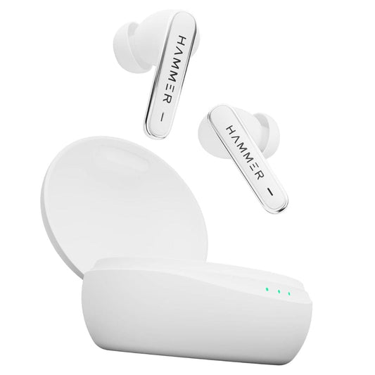 LX INDIA Earbuds Oat White HAMMER Airflow Lit True Wireless Earbuds with Upto 20H Playtime