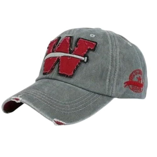 LX INDIA Caps and Hats Handcuffs Unisex Caps Cotton Baseball Cap for Men & Women Grey-red