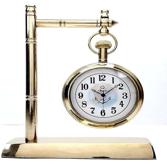 LX INDIA Antique Table clock Handmade Vintage Brass Desk Clock Table Clock Antique Nautical Clock Brass Antique Table Clock