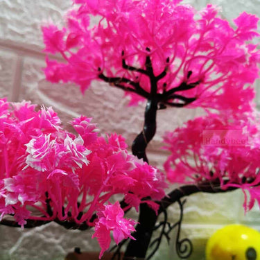 LXINDIA Plants Handybee 24 cm LED Artificial Tree (Pink)