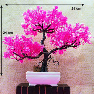 LXINDIA Plants Handybee 24 cm LED Artificial Tree (Pink)