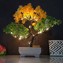 LXINDIA Plants Handybee 24 cm LED Artificial Tree (Yellow,Green)