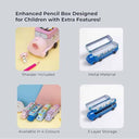 LXINDIA Pencil Box HANDZY Handle Eazy Cartoon Pencil Box (Purple)