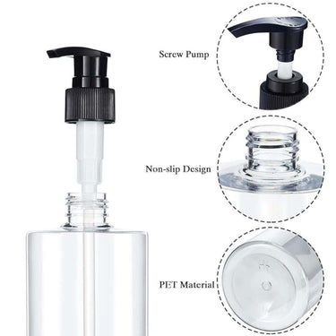 LXINDIA Shampoo Dispenser Harrods 5 Pieces Empty Shampoo Pump Bottles Refillable Dispenser