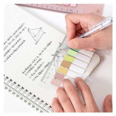 LX INDIA Sticky Notes HASTHIP Sticky Tabs Morandi Color 600pcs Index Tabs Sticky Notes with Ruler