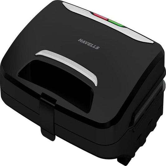 LX INDIA Electric Toaster Havells Big Fill Crustino Sandwich Maker 900W with Food Grade Non Stick Coated Sole Plates Heat Resistant Backlite Body
