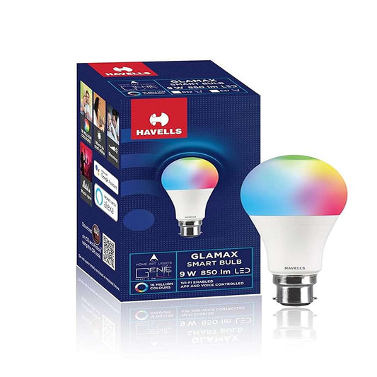 LX INDIA smart bulb Havells Glamax 9W B22 WiFi LED Smart Bulb , (16M Colours)