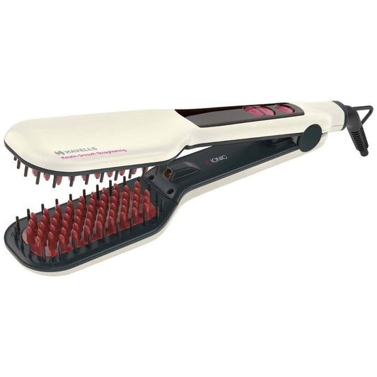 LXINDIA Straightener Havells HC4030 Detangler Ionic and Keratin Smooth Straightening Brush (White)