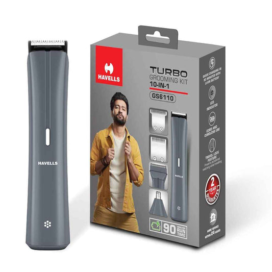 LX INDIA Trimmer Havells Turbo 10 In 1 Grooming Kit (Grey)
