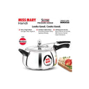 LXINDIA cookware Hawkins 5 Litre Miss Mary Handi Pressure Cooker Silver (MMH50)