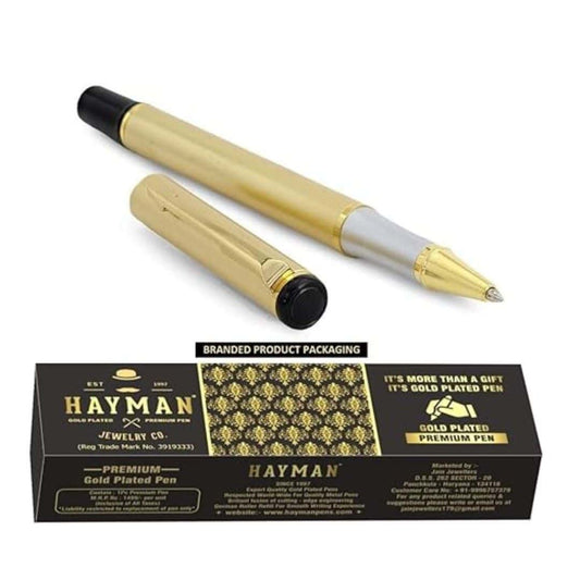 LXINDIA Pens HAYMAN 24 CT Gold Plated Premium Roller Ball Pen