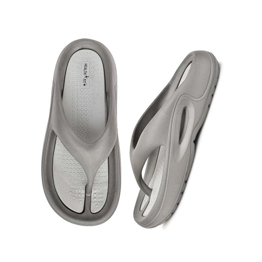 LX INDIA Water Proof Slipper HEALTH FIT Extra Soft Premium Slippers with Soft Acupressure Comfortable Dark grey