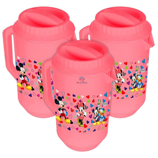 LX INDIA Jug Heart Home 2 Pcs Drinking Water Jug (Pink)