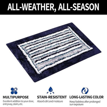 LXINDIA mats Heart Home Door Mat (Blue)