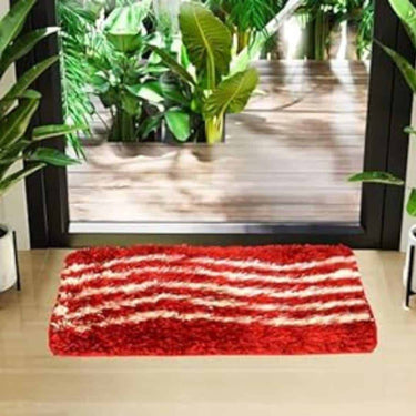 LXINDIA mats Heart Home Door Mat (Red &amp; Cream)