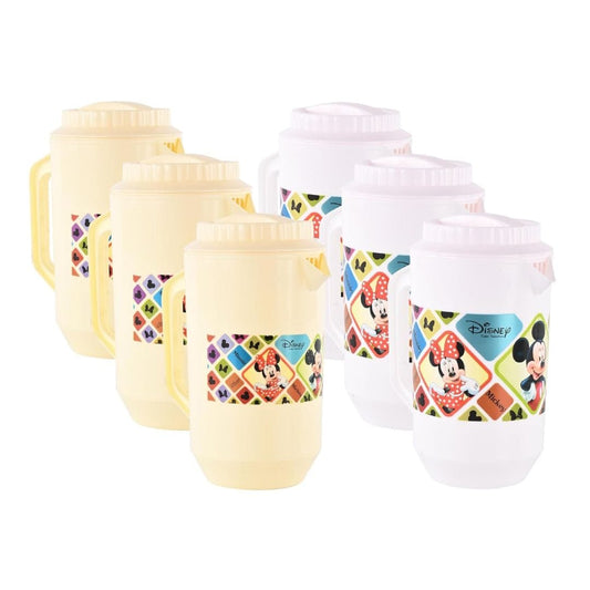 LX INDIA Jug Heart Home Pack of 6 Plastic Water Jugs – 2L Each