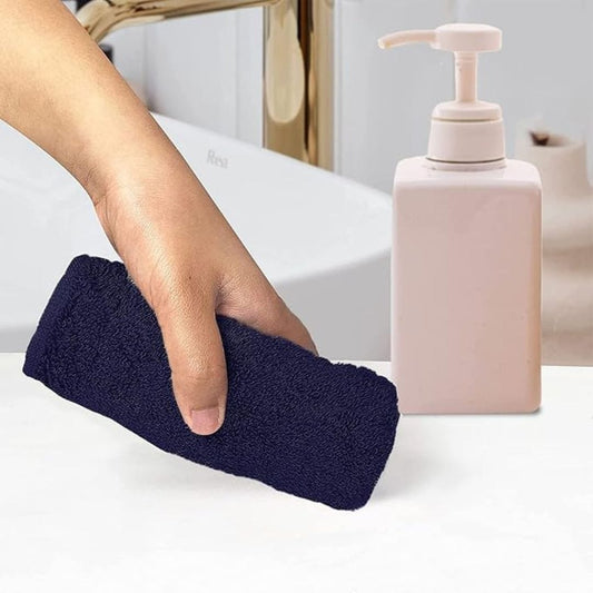 LX INDIA Towels HEELIUM Bamboo Face Towel  30 x 30 cm (Pack of 3-Blue, Teal, Grey)