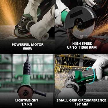 LXINDIA Angle grinders HIKOKI Corded Angle Grinder 600W (G10SS2)