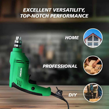 LXINDIA Corded and Cordless Drills Hikoki D10Vstas9Z Corded Drill (Green)