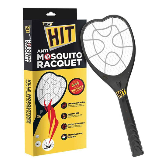 LX INDIA Mosquito Killer Racquet HIT Anti Mosquito Racquet Rechargeable Insect Killer Bat with LED Light - Black
