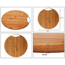 LXINDIA Choping Board HOKIPO Circular Eco-Friendly Natural Bamboo Cutting Board (30 X 30cm)