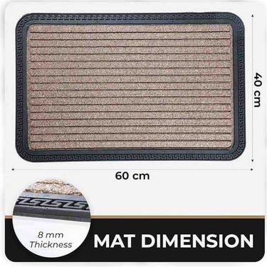 LXINDIA mats HOKIPO Doormat with Rubber Backing(40X60cm) Brown