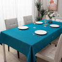 LXINDIA Table Cloth HOKIPO Poly Jute Dining Table Cover Cloth (40X60 Inches) Teal