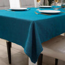 LXINDIA Table Cloth HOKIPO Poly Jute Dining Table Cover Cloth (40X60 Inches) Teal