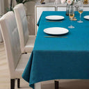 LXINDIA Table Cloth HOKIPO Poly Jute Dining Table Cover Cloth (40X60 Inches) Teal