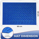 LXINDIA mats HOKIPO polypropylene floor mat (45X75cm)Blue