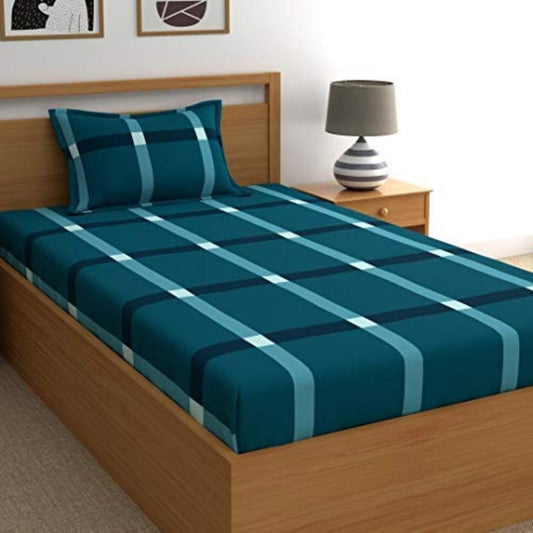 LX INDIA Bedsheet Home Ecstasy Cotton Single Bedsheet with Pillow Cover (4.8ft X 7.3ft)
