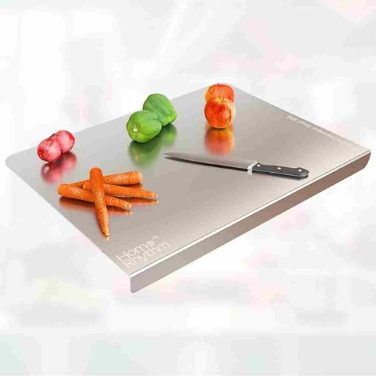 LX INDIA Chopping Board Home Rhythm 304 Stainless Steel Platform Chopping Board for Kitchen 41L x 31W x 0.1Th