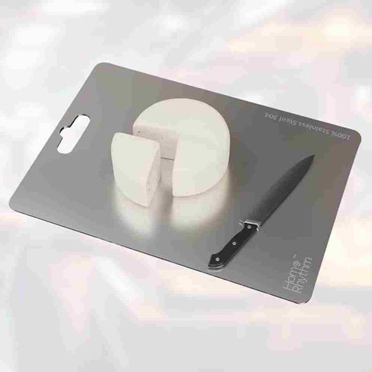 LX INDIA Chopping Board Home Rhythm 304 Stainless Steel Rectangle Chopping Board for Kitchen 35.5L x 24.8W x 0.1Th