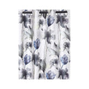 LXINDIA Curtains Home Sizzler 2 Pieces Abstract Flower Eyelet Polyester Window curtains 5 Feet Grey