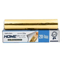 LXINDIA Aluminium Foils HOMEFOIL 20+ 5 Meters Free Golden Embossed Aluminium Foil, 12 Micron Thickness