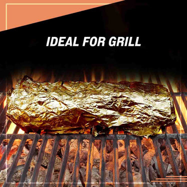 LXINDIA Aluminium Foils HOMEFOIL 20+ 5 Meters Free Golden Embossed Aluminium Foil, 12 Micron Thickness