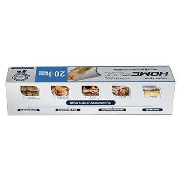 LXINDIA Aluminium Foils HOMEFOIL 20+ 5 Meters Free Golden Embossed Aluminium Foil, 12 Micron Thickness