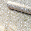 LXINDIA Wallpaper HOMEMATES Self Adhesive Wallpaper  (Golden Flowers)