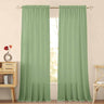 LXINDIA Curtains HOMEMONDE Cotton Curtains Sheer Taxture Linen Set of 2 (7 Feet) Mint Green