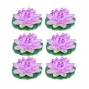 LXINDIA Plants Homesake  Artificial Floating Foam Lotus Set of 6 (Purple)