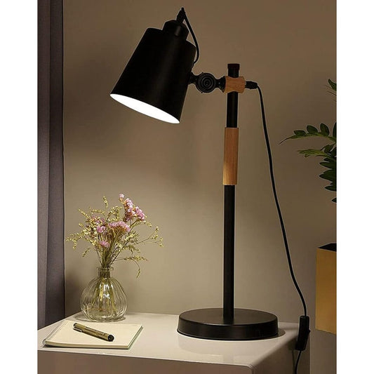 LX INDIA Fancy Lights Homesake Nordic Style Metal Desk Lamp (Black)