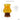 LX INDIA Candle Holders Hosley® Glass Pillar Candle Holder| Yellow Pillar Candle Holder