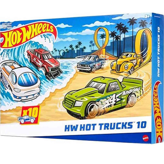LX INDIA Hot Wheels Hot Wheels 1:64 Scale Set of 10 Die-Cast Trucks or Vans (Styles May Vary)