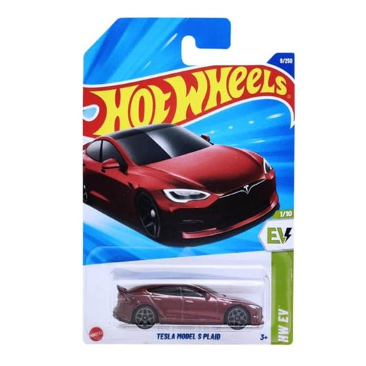 LX INDIA Hot Wheels Hot Wheels Tesla Model S Plaid HW EV by Small CLAP (Red)