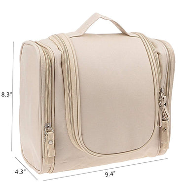 LXINDIA Bag House of Quirk Hanging Toiletry Kit Bag (Beige),Width 11 Cm