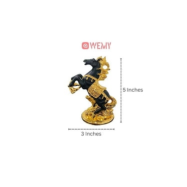 LXINDIA Show Piece House Of Wemy Gold Plated Jumping Knight Horse Showpiece