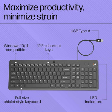 LXINDIA Keyboards HP 150 Wired Keyboard