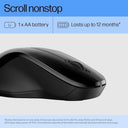 LXINDIA Mice HP 250 Dual Mode Wireless Mouse Upto 1600 DPI Matte Black