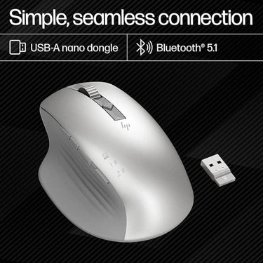 LXINDIA Mice HP 930 Creator Wireless Mouse USB A dongle Silver 1D0K9AA